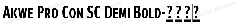 Akwe Pro Con SC Demi Bold字体转换